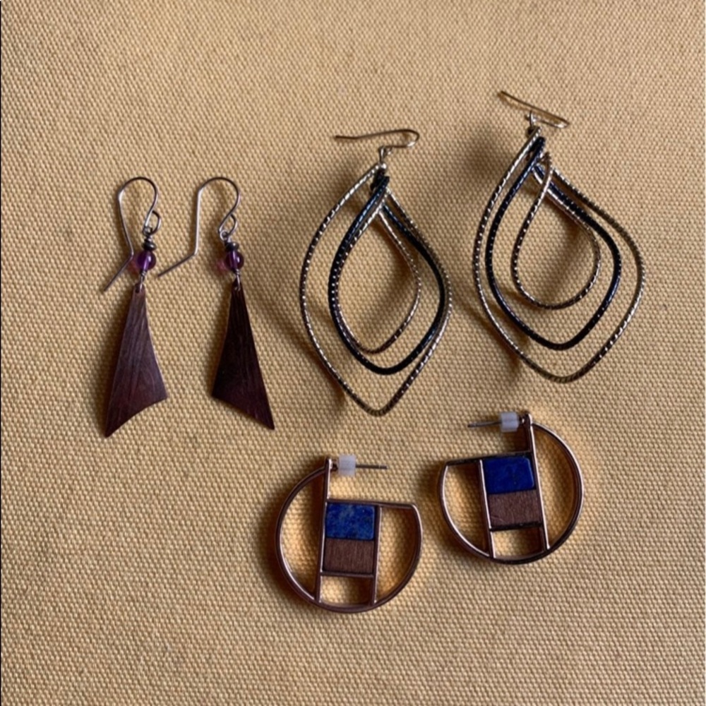 3 Pairs Earrings